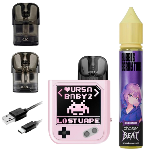 Набор Ursa Baby 2 Joy Pink Pixel Role + Ароматизатор Сhaser Beat 100-122 фото