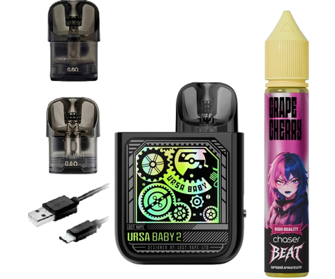 Набор Ursa Baby 2 Pop Black Time Gear + Ароматизатор Сhaser Beat 100-123 фото