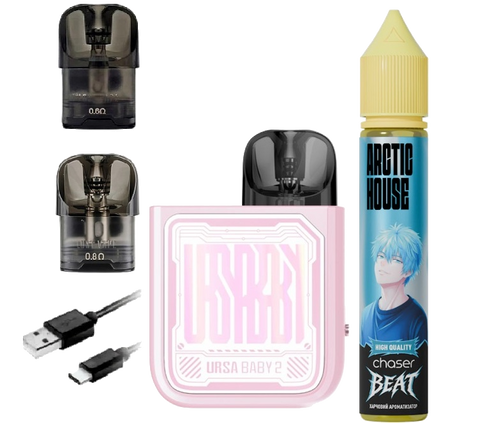 Набор Ursa Baby 2 Tech Pink Fancy Maze + Ароматизатор Сhaser Beat 100-126 фото