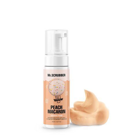 Парфюмерная пенка для душа с ароматом персикового макарона Peach Macaron Mr.SCRUBBER 1113 фото
