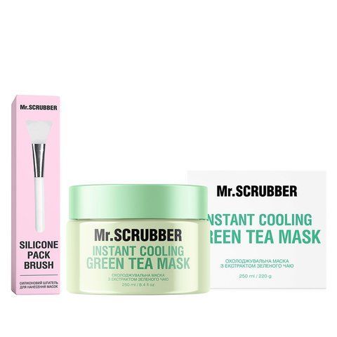 Охолоджувальна маска для обличчя Instant Cooling Green Tea Mask з екстрактом зеленого чаю Mr.SCRUBBER 1488 фото