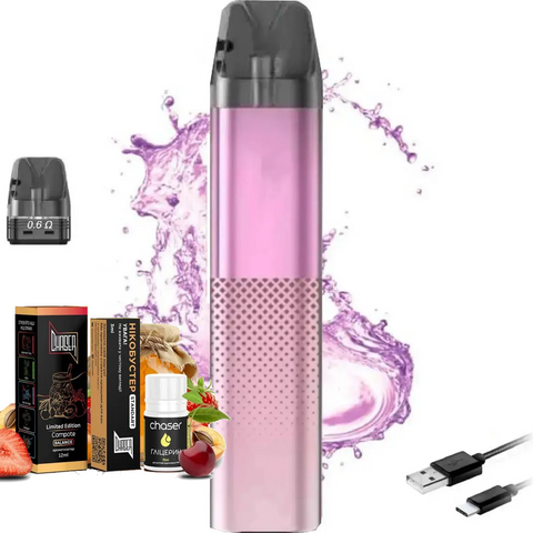 Набор ELFX Pink + Ароматизатор Chaser Compote 100-102 фото